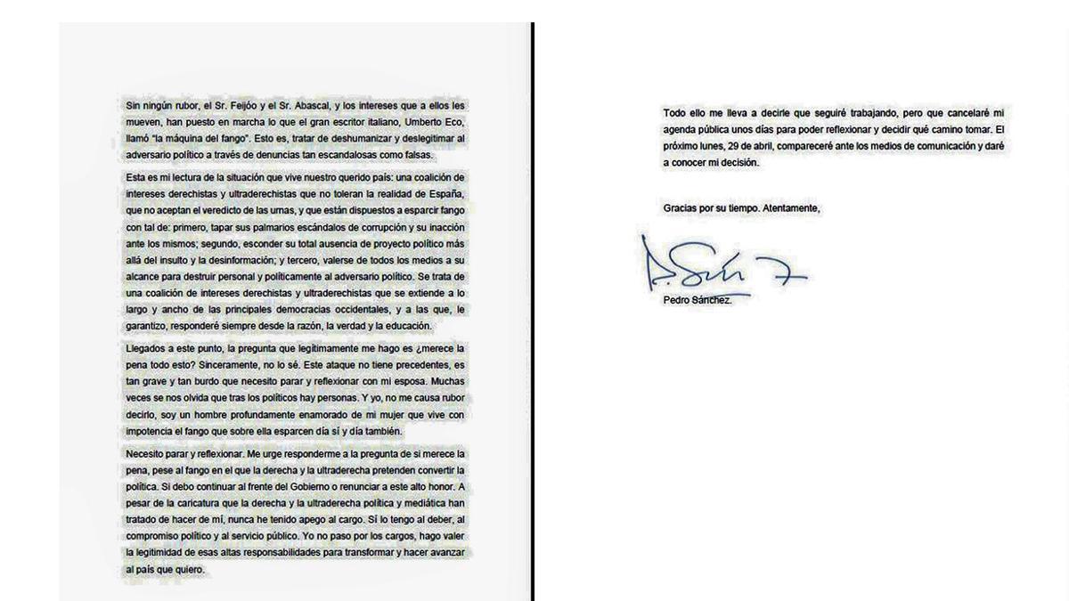 Necesito Parar Y Reflexionar Consulta Aqu La Carta Ntegra De Pedro