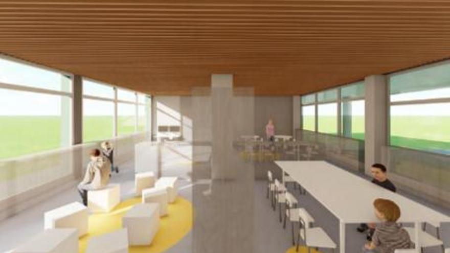 Infografía de una de las estancias que tendrá la nueva biblioteca de Etxebarri