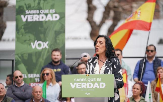 Amaia Martínez, en un acto de Vox.