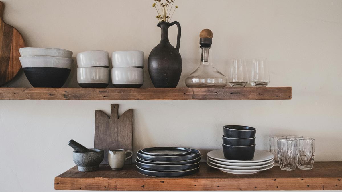 Estanterías en la cocina