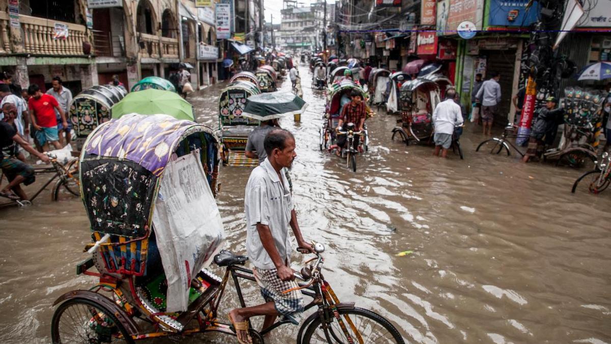 Imagen de las inundaciones en Bangladesh.