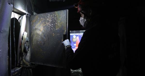 Interior del Planetario de Pamplona afectado por el incendio