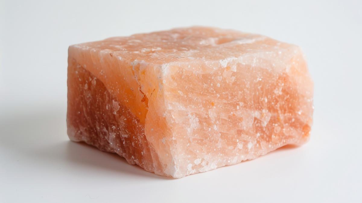 Bloque de sal rosa del Himalaya.