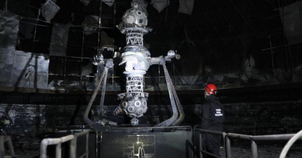 Interior del Planetario de Pamplona afectado por el incendio