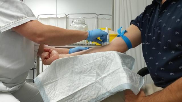 Extracción para analítica de sangre.