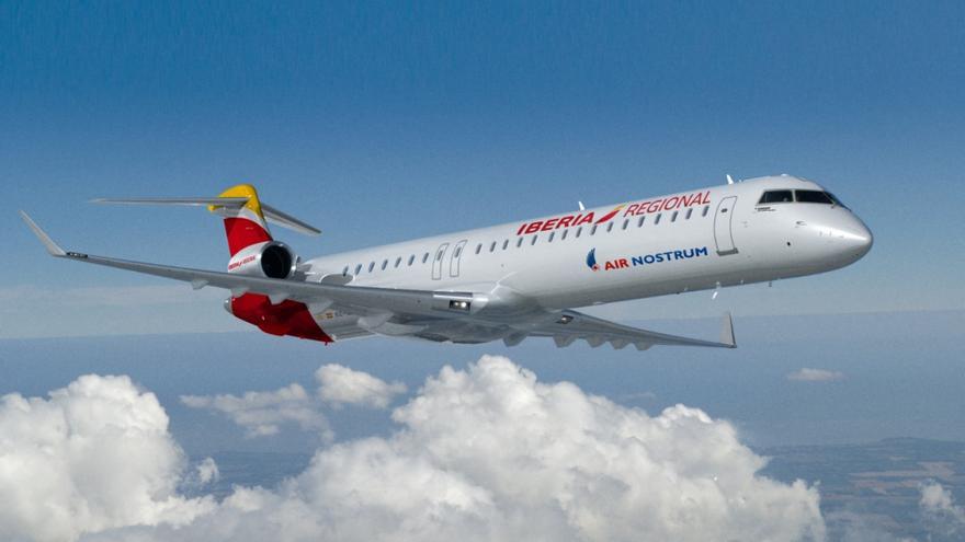 Aeronave CRJ1000 de Air Nostrum con capacidad para 100 pasajeros que realizará la conexión entre Foronda y Palma de Mallorca