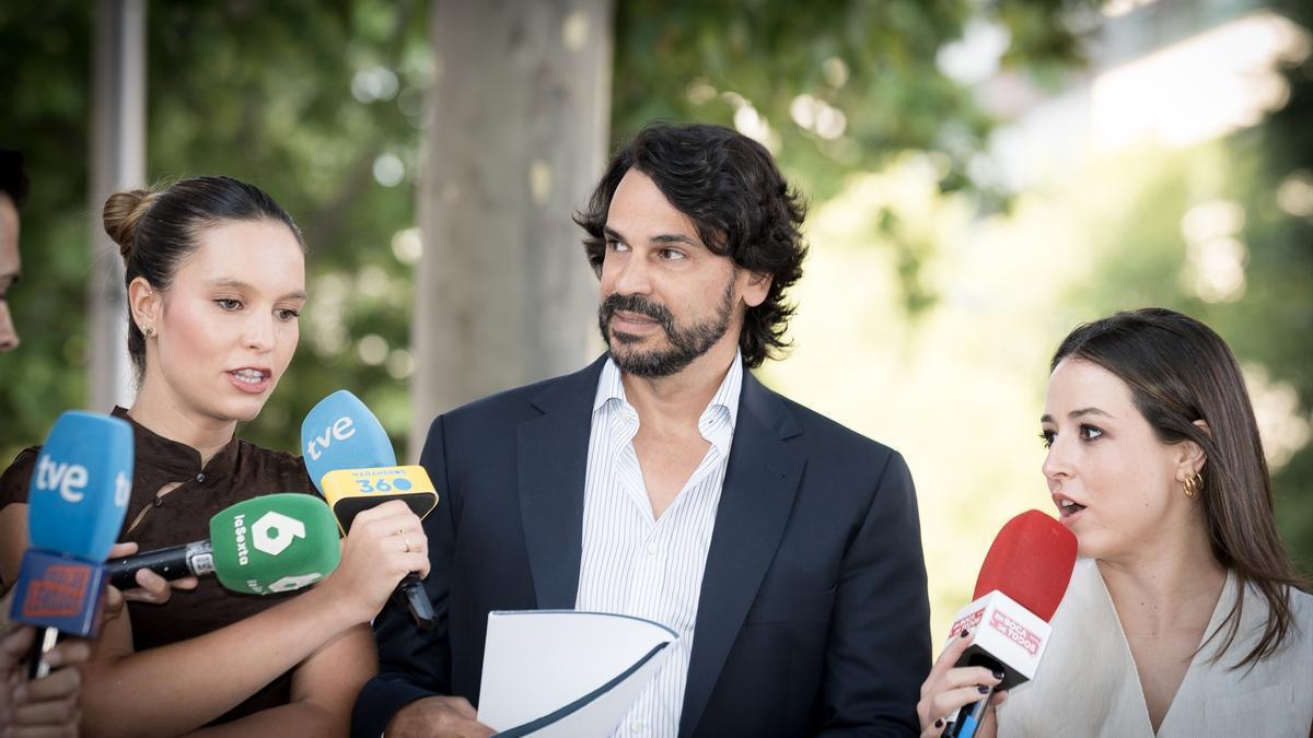 La pareja de la presidenta de la Comunidad de Madrid, Alberto González Amador, a su llegada a los Juzgados de Plaza de Castilla, a 30 de junio de 2026.