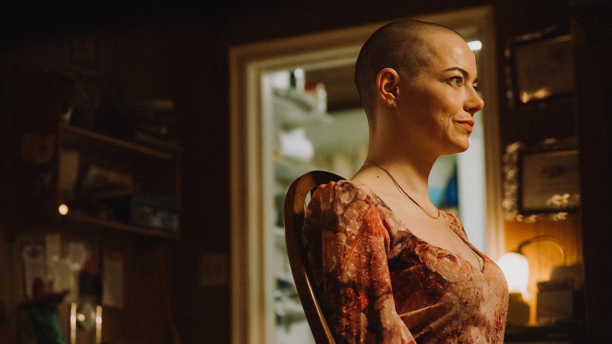 La actriz Emma Stone en 'Bugonia'.