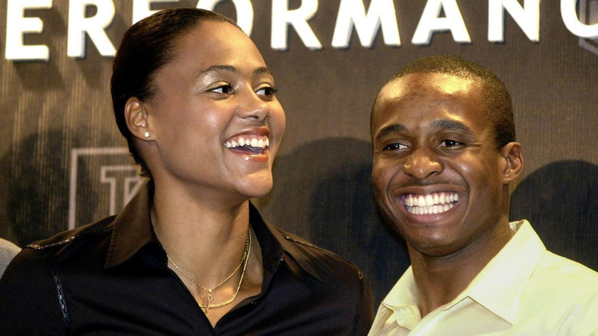 Marion Jones y Tim Montgomery.