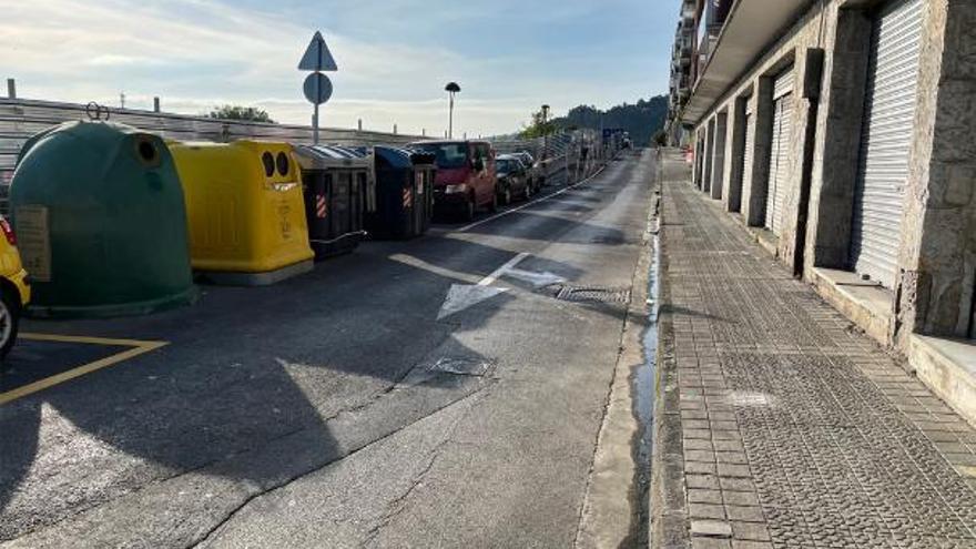 Tramo de la calle Aperribai que se verá afectado, este jueves, por un corte temporal de tráfico