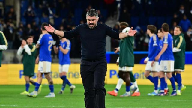 El seleccionador de Italia, Gennaro Gattuso, ante sus pupilos.