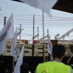 Trabajadores de Renfe se manifiestan convocados por Sindicato Ferroviario.