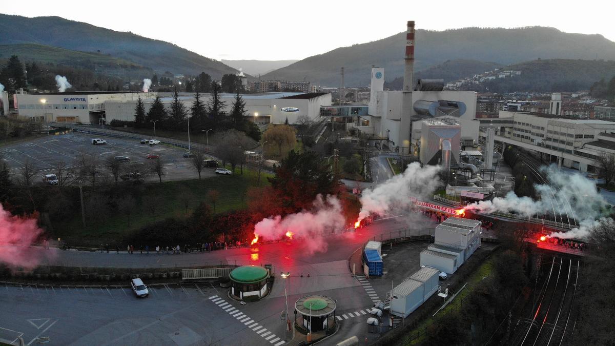 Movilización contra el apagado del horno de Guardian el pasado enero