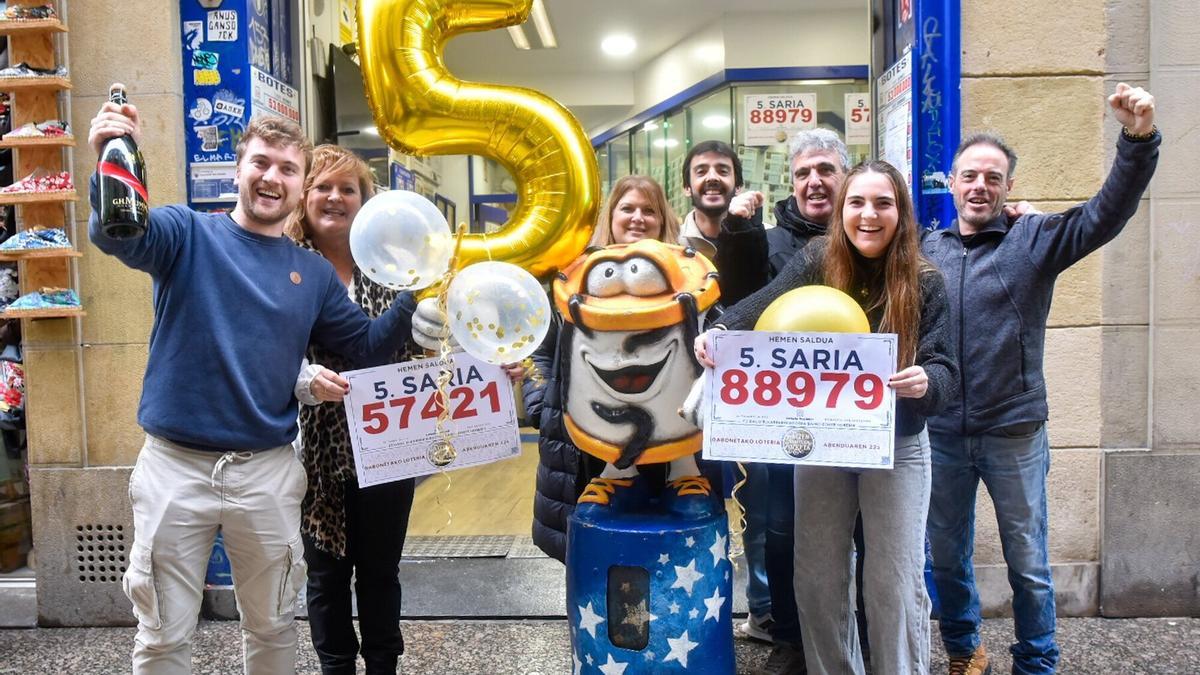 Quinto premio en la Calle Narrika de Donostia