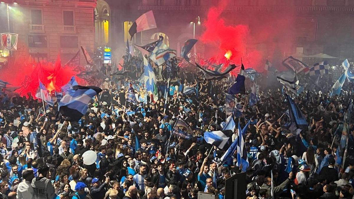 Celebraciones en Nápoles por el 'Scudetto'