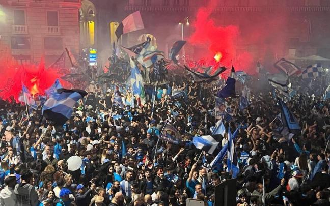 Celebraciones en Nápoles por el 'Scudetto'