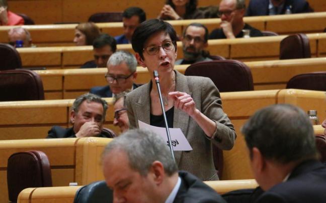 La portavoz del PNV en el Senado, Estefanía Beltrán de Heredia, en la Cámara Alta