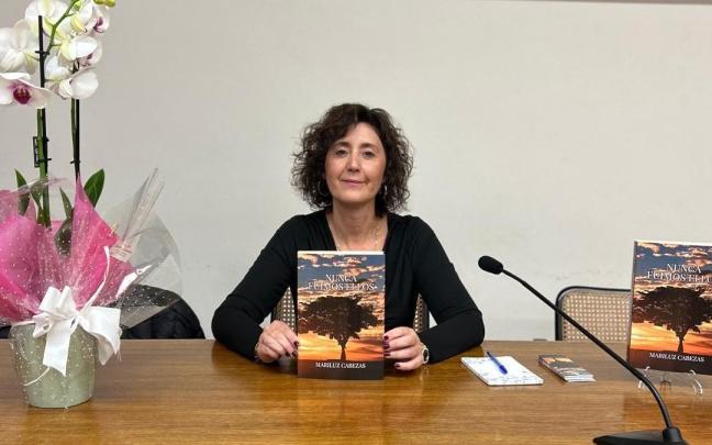 Mariluz Cabezas, en la presentación de su nueva novela 'Nunca fuimos ellos', en Beasain