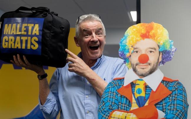 El consejero delegado de Ryanair, Michael O'Leary, durante una rueda de prensa de la compañía.