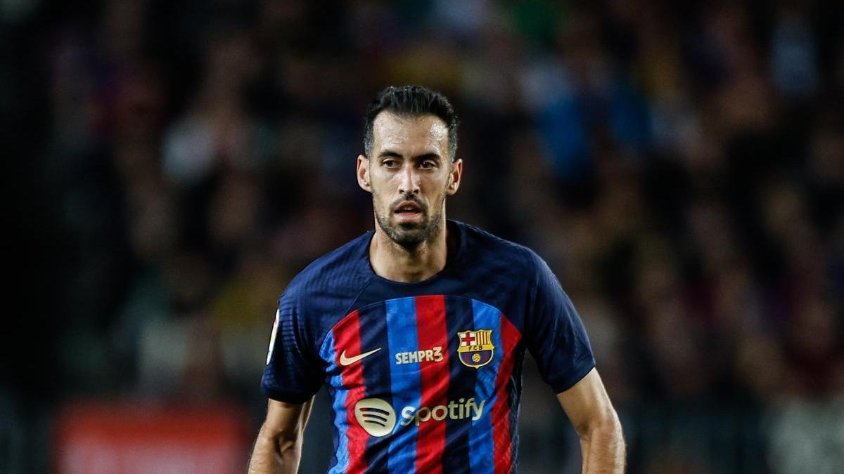 Busquets durante un partido con el FC Barcelona.