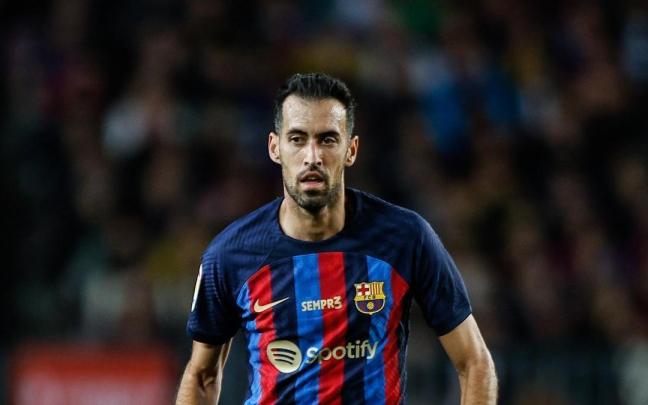 Busquets durante un partido con el FC Barcelona.