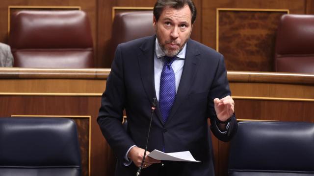 El ministro Óscar Puente, durante su comparecencia.