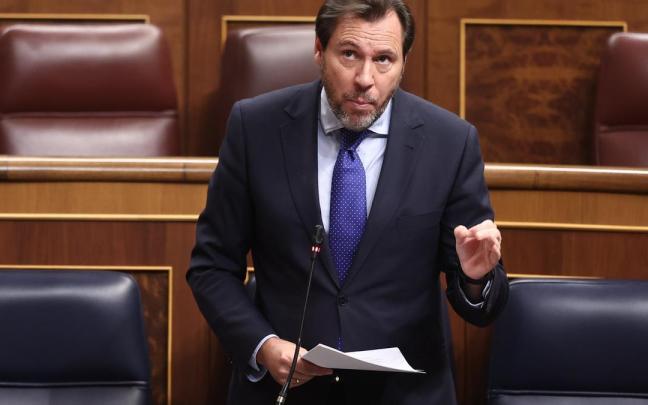 El ministro Óscar Puente, durante su comparecencia.