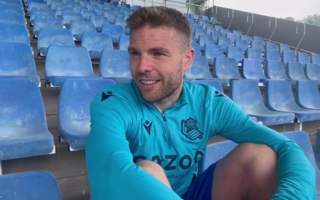 Entrevista de Mikel Recalde a Asier Illarramendi. / RUBEN PLAZA