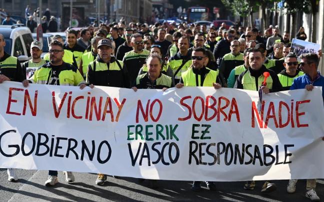 Manifestación de la plantilla de Vicinay.