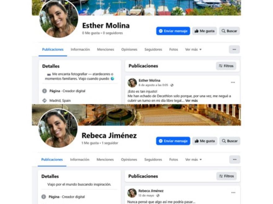 Las perfiles falsos tienes la misma fotografía pero distinto nombre.