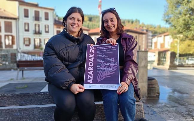 La edil de Igualdad, Ainhoa Sánchez, y la técnica Malena González en la presentación del programa organizado con motivo del 25N