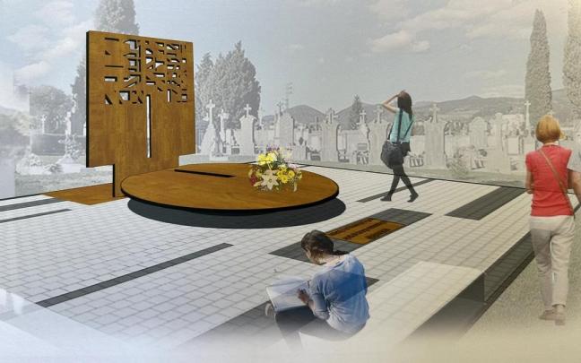 Infograf&iacute;a del espacio de recuerdo del cementerio.