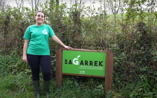 Oihana Recalde es la joven que se encuentra detrás del proyecto Sagarrek en Irun. / Ania Oihana Recalde es la joven que se encuentra detrás del proyecto Sagarrek en Irun.