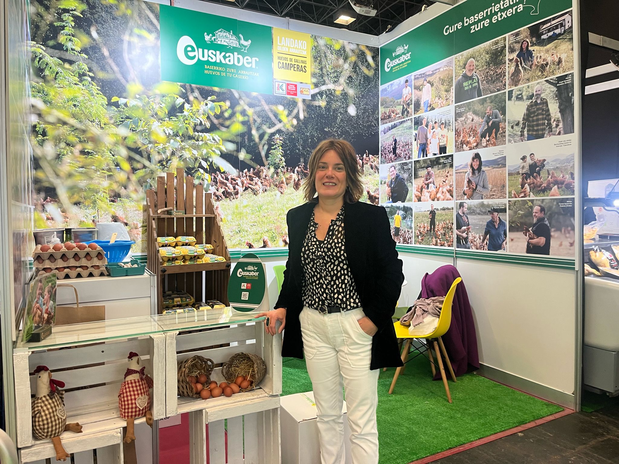 Karmele Pikabea, gerente de Euskaber, en la feria Gustoko.