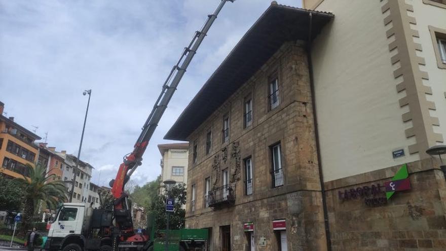 La obra de la casa Areizaga de Urretxu.