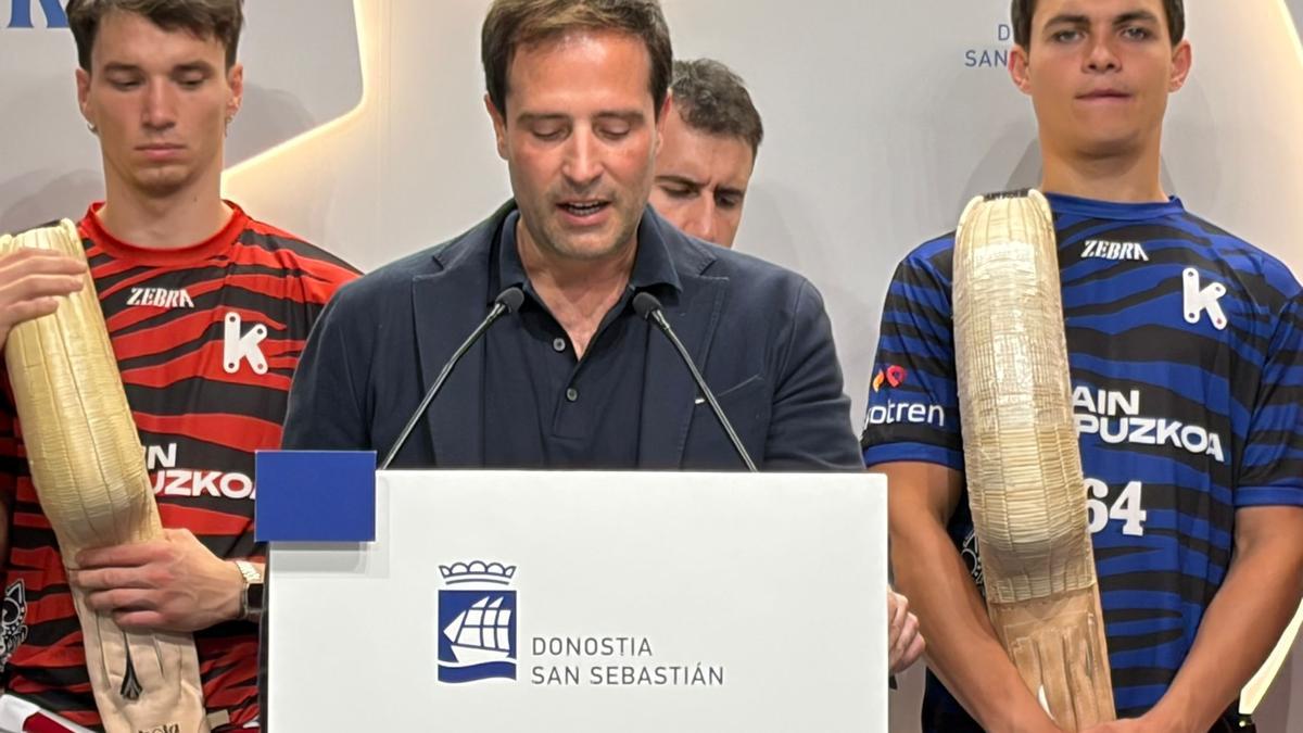 Presentación del Grand Slam de Donostia de cesta punta, organizado por Jai Alive.