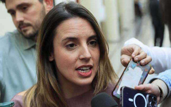 Irene Montero realiza declaraciones tras intervenir en el Pleno del Senado en Madrid. Irene Montero realiza declaraciones tras intervenir en el Pleno del Senado en Madrid.