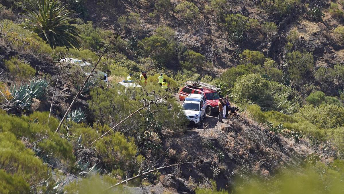 Decenas de efectivos durante el macrodispositivo de búsqueda del turista británico Jay Slater.