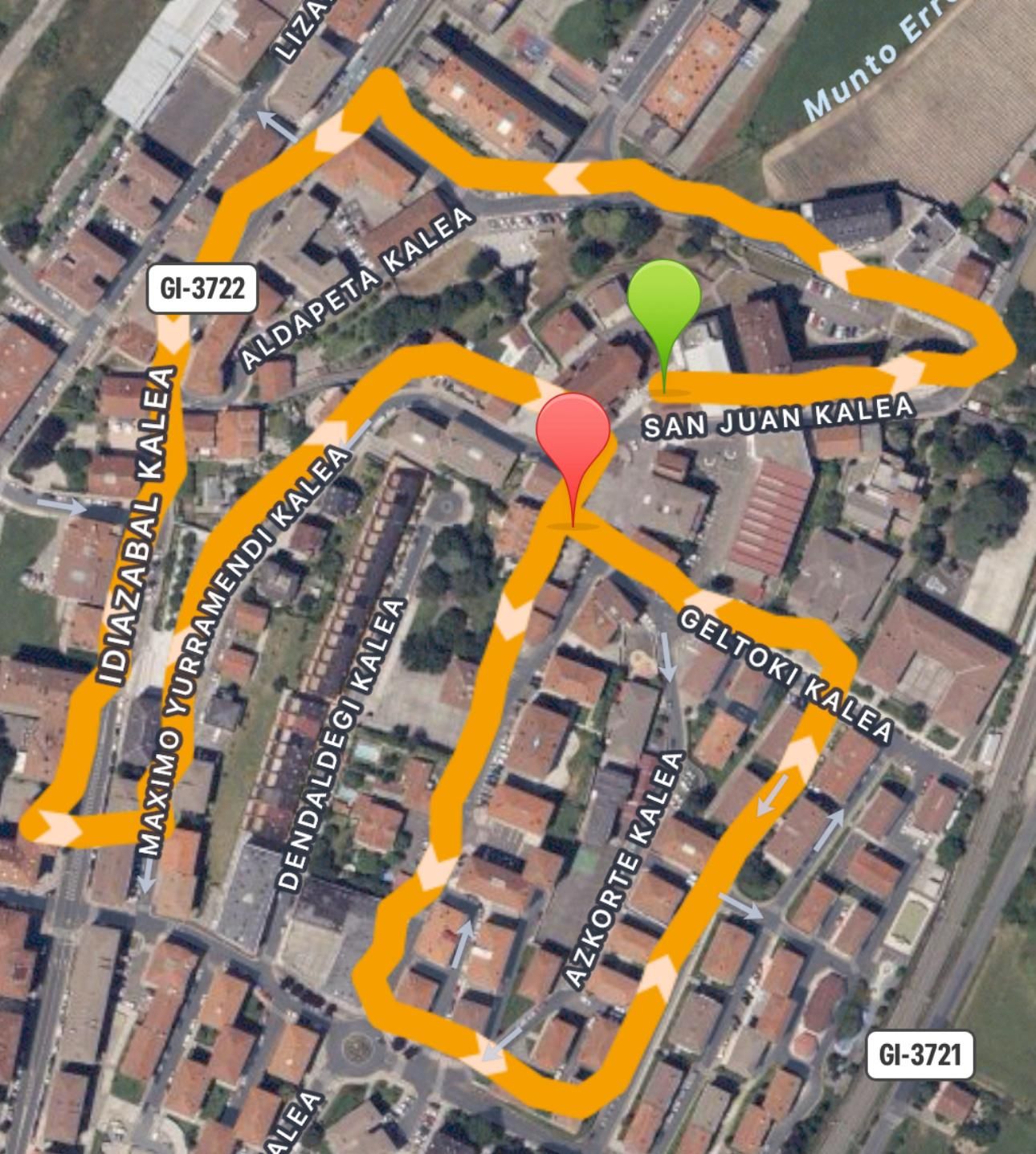 Mapa del recorrido del día 23
