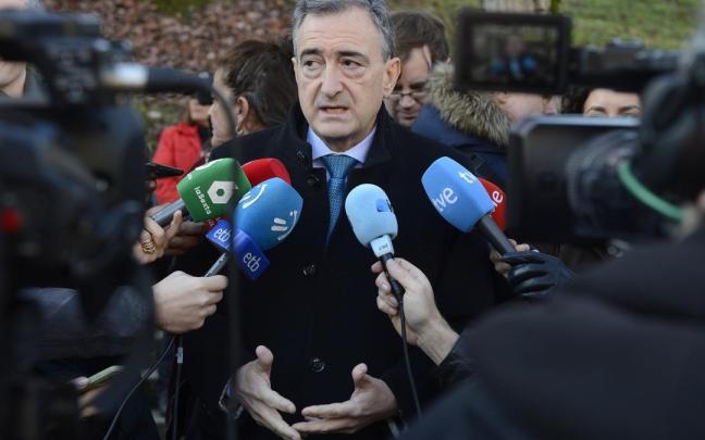 El presidente del EBB del PNV, Aitor Esteban, en un acto el pasado noviembre.