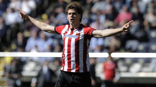Fernando Llorente celebra un gol marcado con el Athletic.