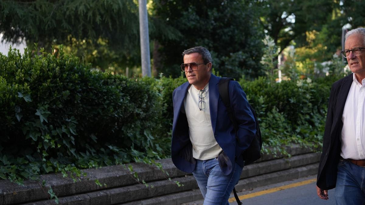 El exdiputado Miguel Ángel Gallardo durante la segunda jornada de un juicio en la Audiencia Provincial de Badajoz.