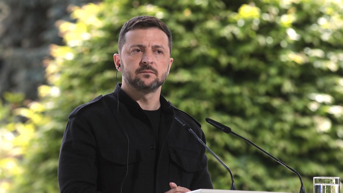 El presidente de Ucrania, Volodimir Zelenski, en Kiev.