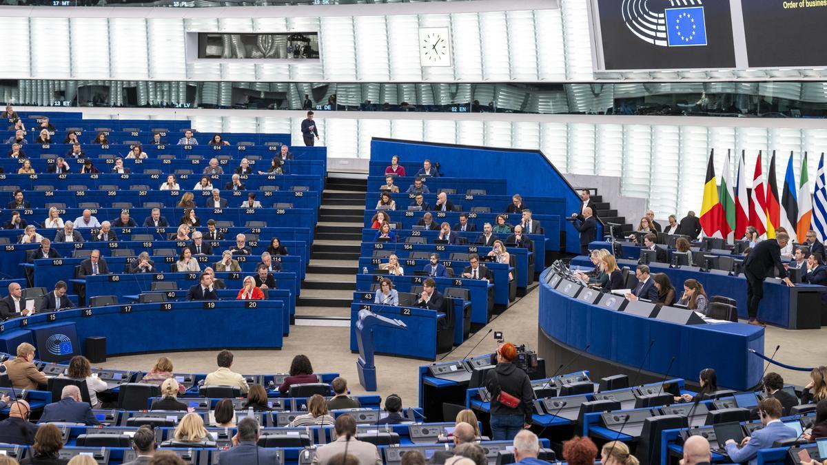 Pleno del Parlamento Europeo en Estrasburgo (Francia).