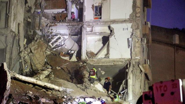 Ataque israelí en un edificio de Beirut.