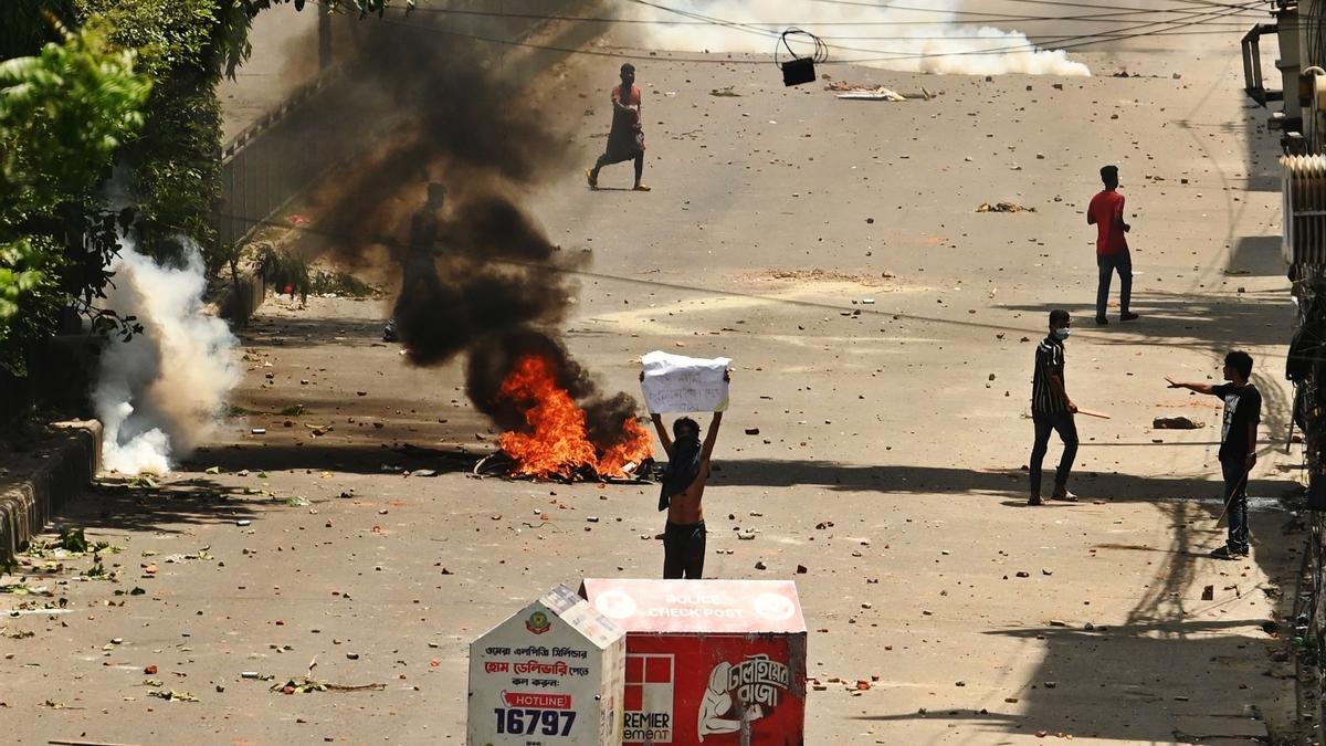 Una calle de Bangladesh