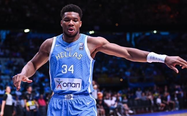 Giannis Antetokounmpo en los Juegos Olímpicos de París en 2024.