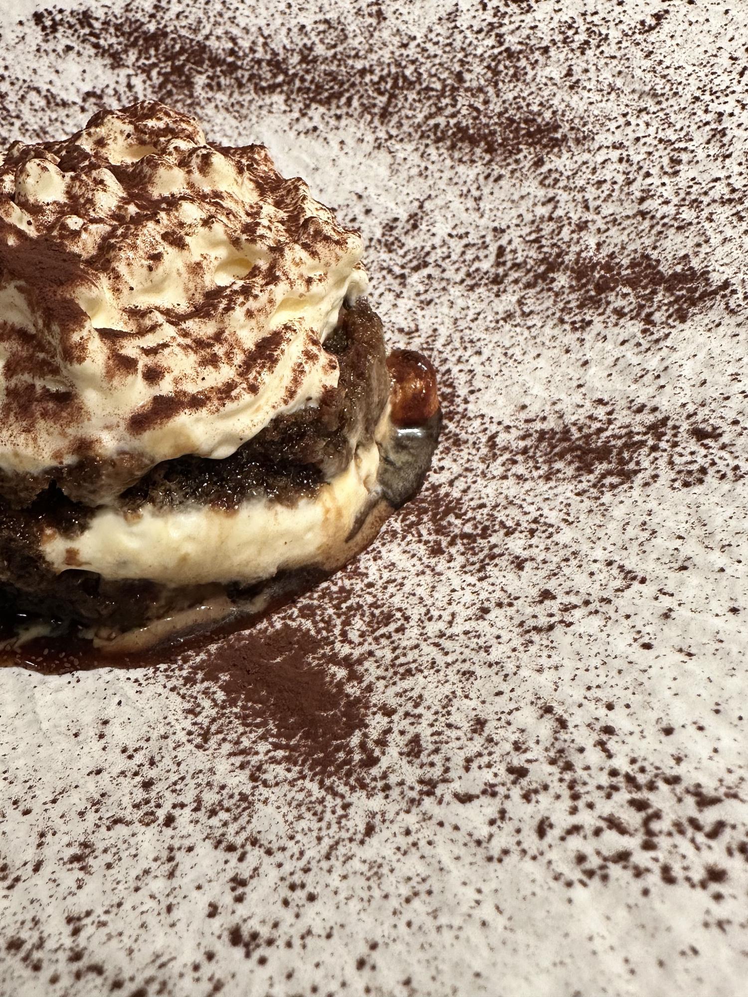 Tiramisú, una de sus especialidades.