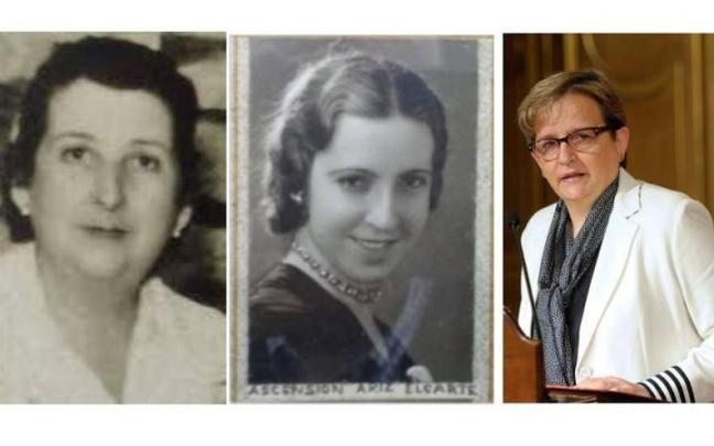 Juana García Orcoyen, Ascensión Áriz Elcarte y Mª Teresa Fortún Pérez de Ciriza