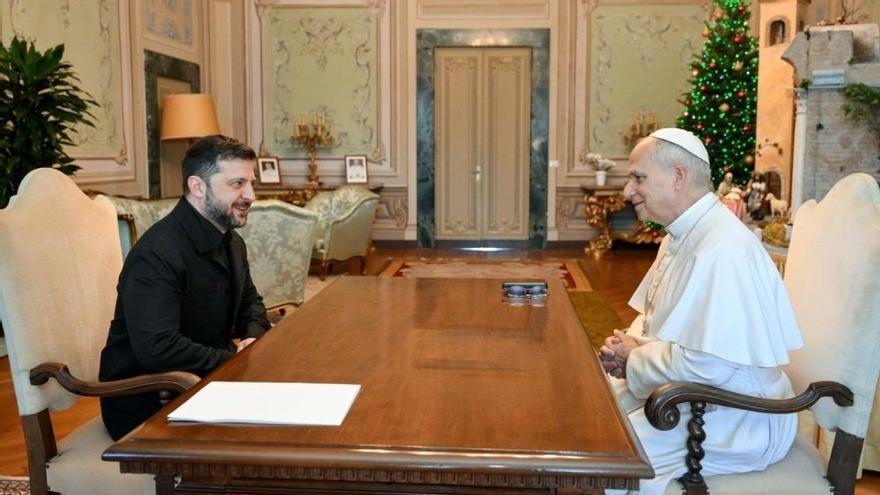 El Papa recibe en audiencia al presidente de Ucrania, Volodimir Zelenski.